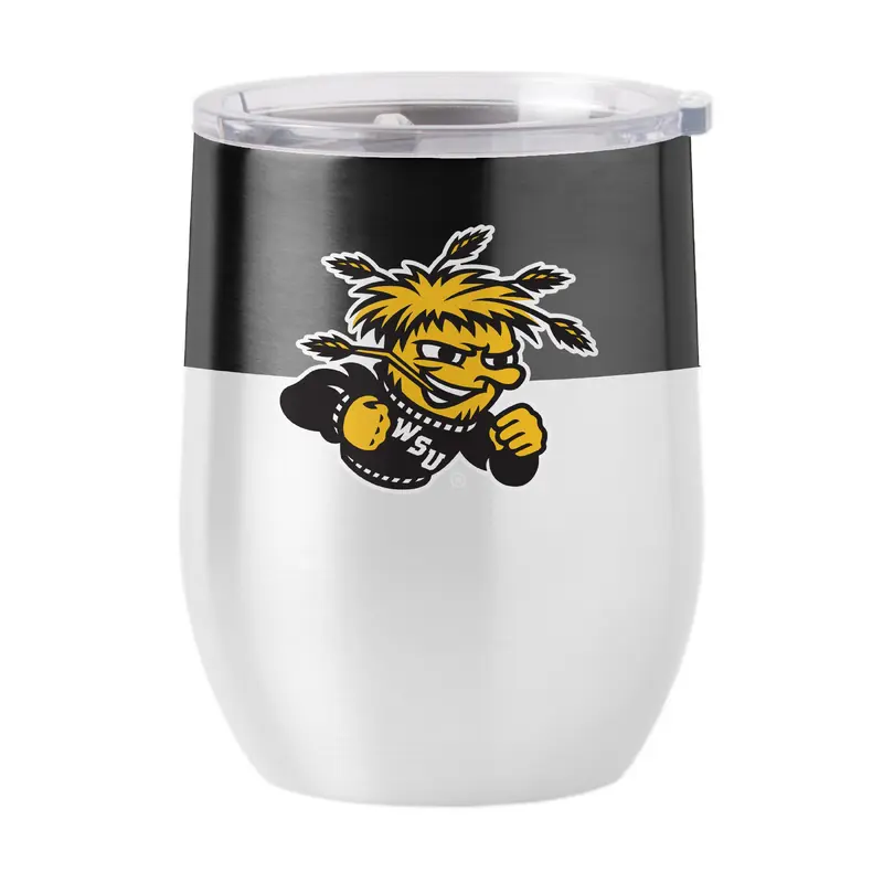 Wichita State 16oz Colorblock Stainless Curved Beverage