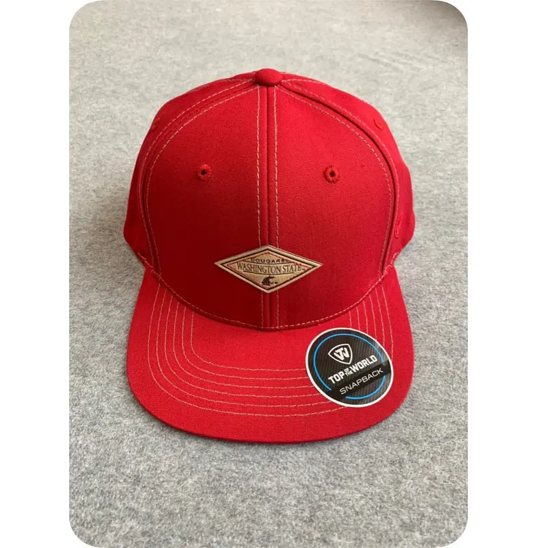 Crimson Washington State University Flatbill Diamond Hat