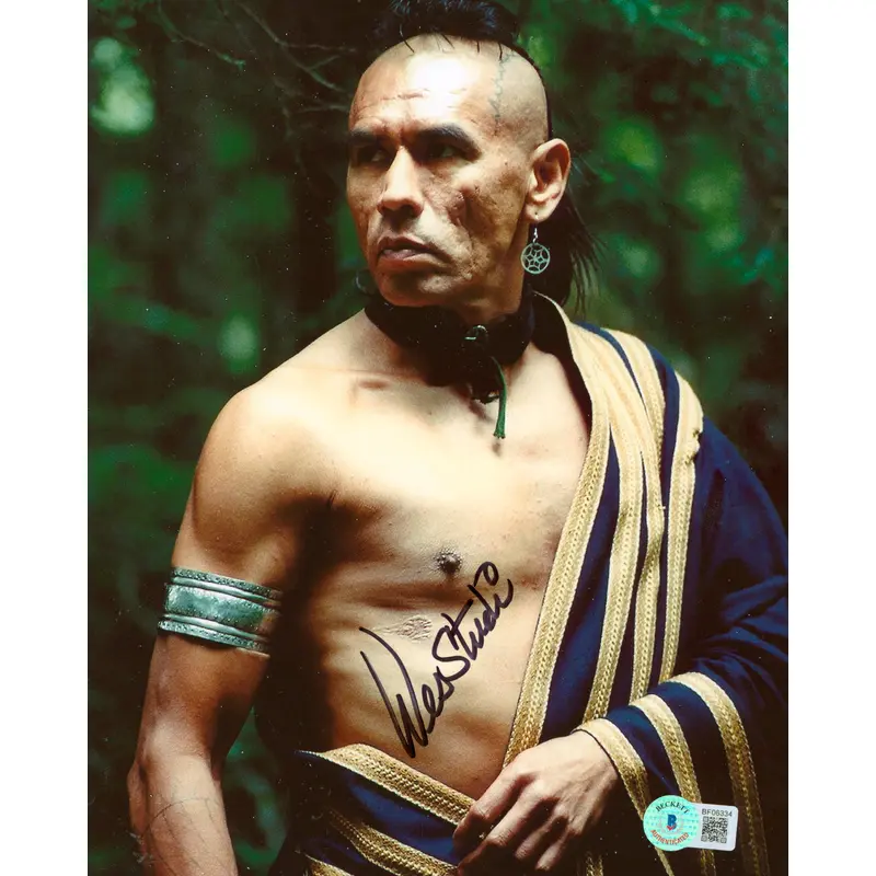 Wes Studi The Last of the Mohicans Authentic Signed 8x10 Photo BAS #BF06334