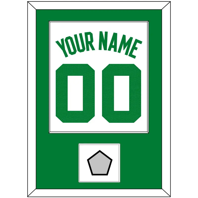 Boston Name & Number With Champions Patch - White Association - Single Mat 1