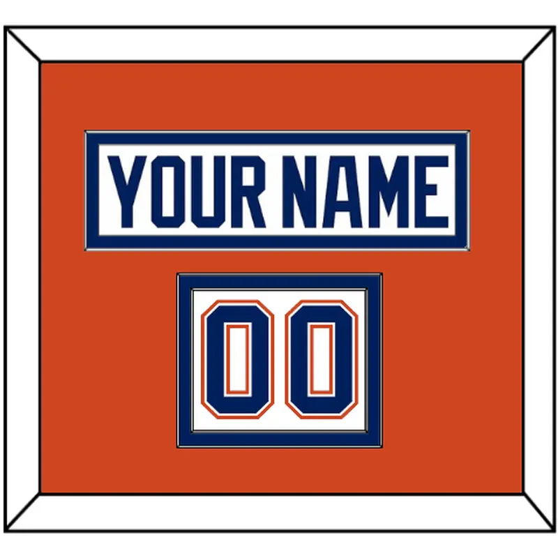 Edmonton Nameplate & Number (Shoulder) - Road White - Double Mat 3