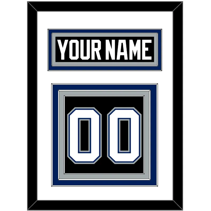Tampa Bay Nameplate & Number (Back) - Road Black (2001-2007) - Triple Mat 1