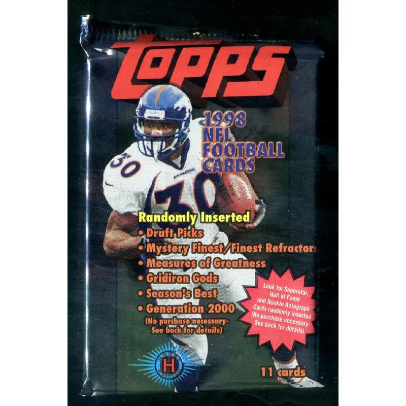 1998 Topps Football Unopened Pack (Hobby) (11)