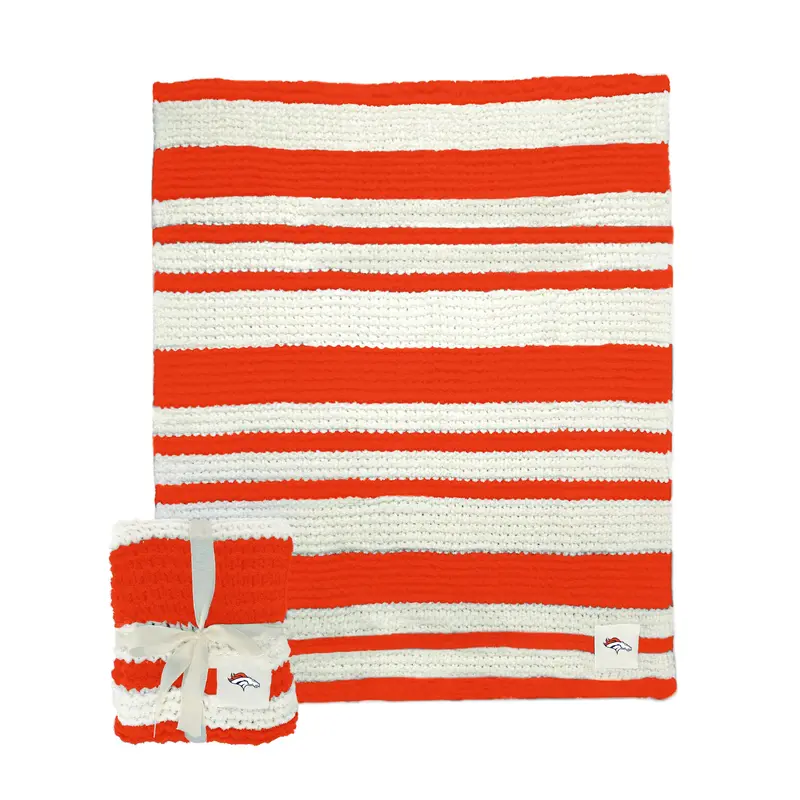 Denver Broncos Cable Knit Throw 50x60