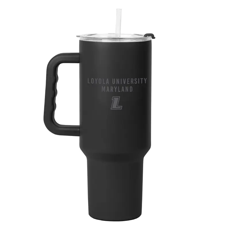 Loyola Maryland 40oz Black Tonal Powder Coat Tumbler