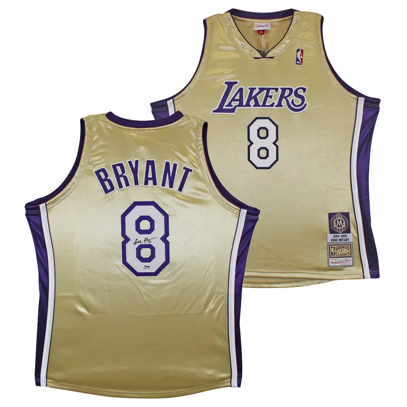 Lakers Kobe Bryant Signed M&N 1996-16 Black Mamba HOF HWC Jersey PSA/DNA #B11731