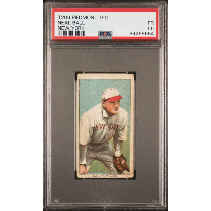 Neal Ball 1909-11 T206 Piedmont 150 New York PSA 1.5 Fair