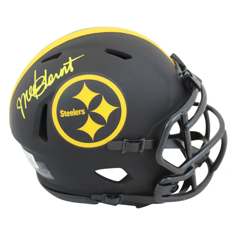 Steelers Mel Blount Authentic Signed Eclipse Speed Mini Helmet BAS Witnessed