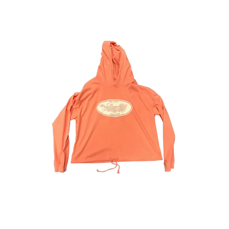 Womens Peach Cropped Hoody