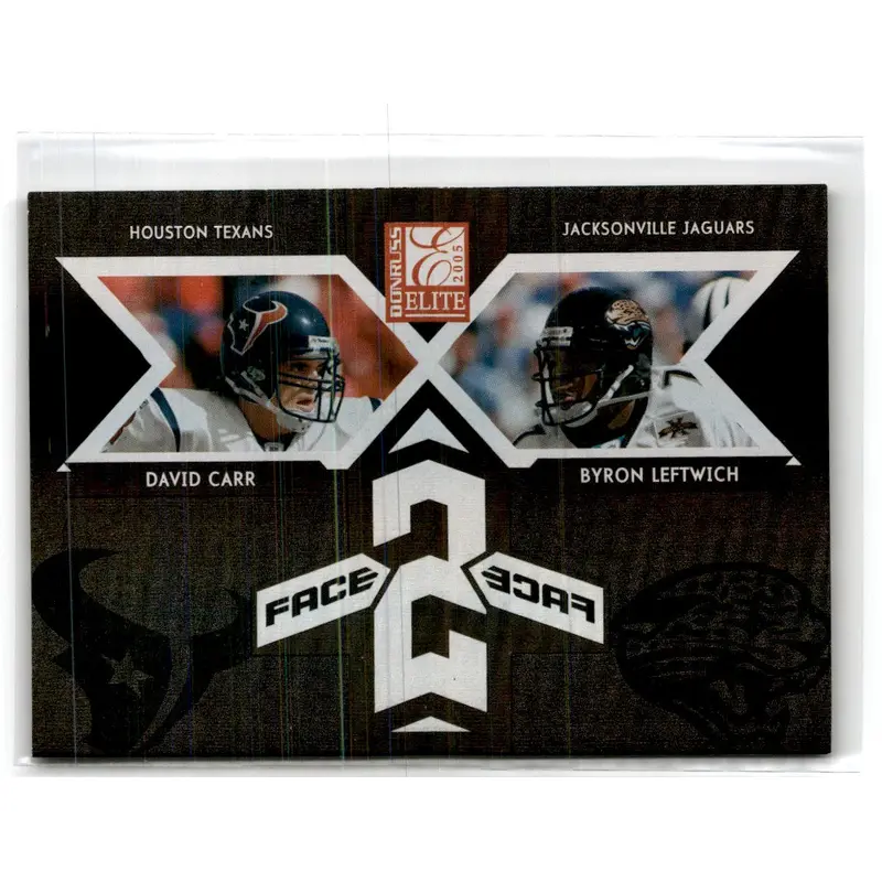 2005 Donruss Elite Face 2 Black David Carr/Byron Leftwich #CB-2 034/500