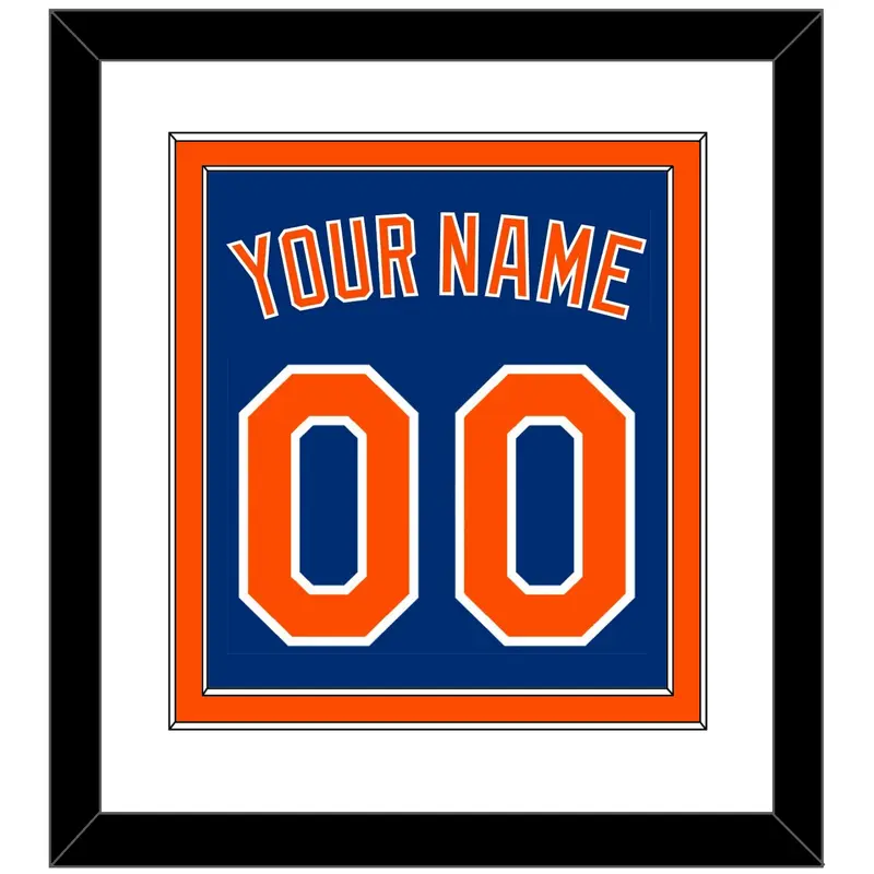 New York Name & Number - Alternate Home Blue - Double Mat 1