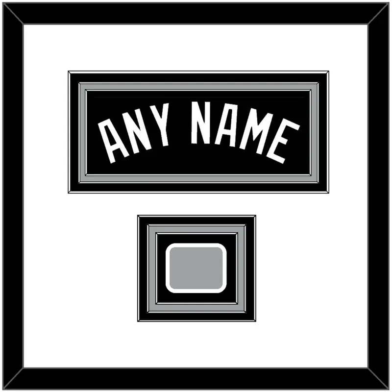 San Antonio Name & Champions Banner Patch - Road Black (1989-2002) - Triple Mat 1