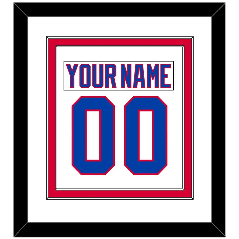 Washington Nameplate & Number (Back) Combined - 2011 Winter Classic White - Double Mat 1