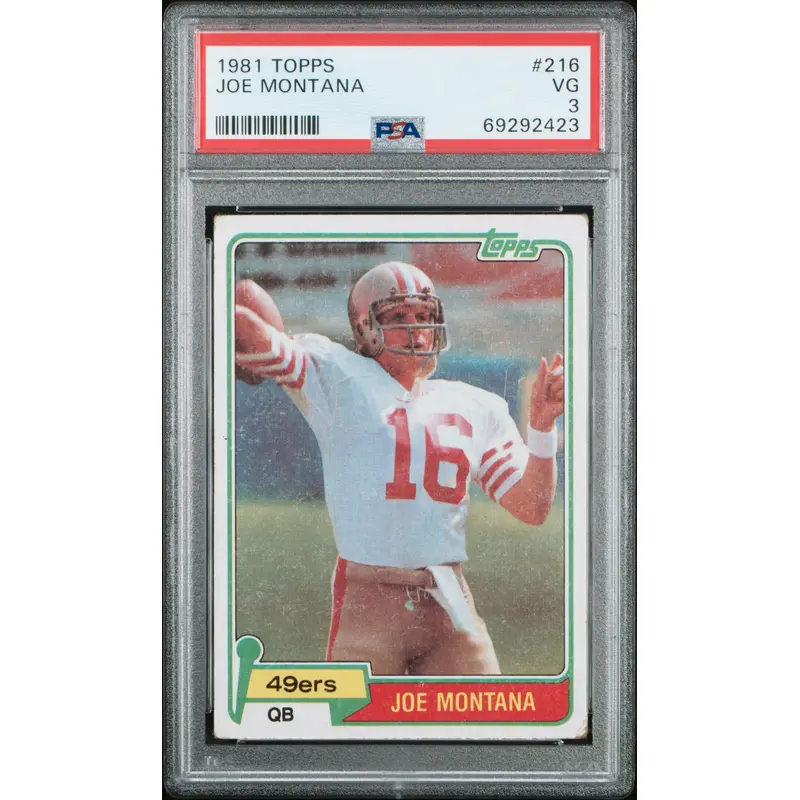 Joe Montana 1981 Topps #216 PSA 3 Very Good 2423