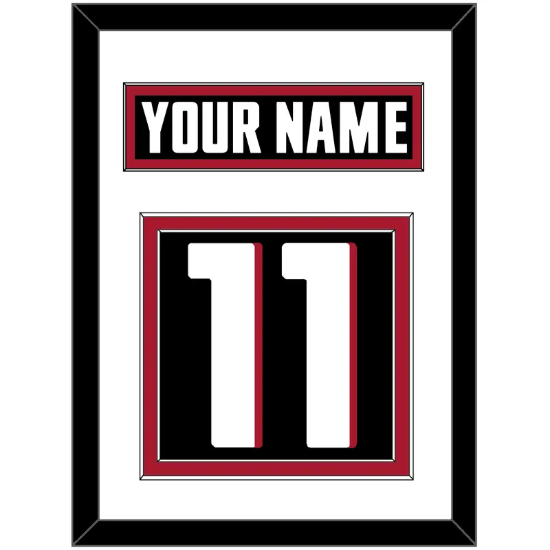 Atlanta Nameplate & Number (Back) - Home Black - Double Mat 1