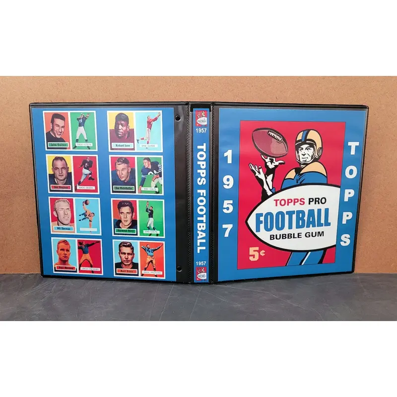 1957 Topps Football Cards Custom Made Album Binder Inserts 3 Sizes - 3473