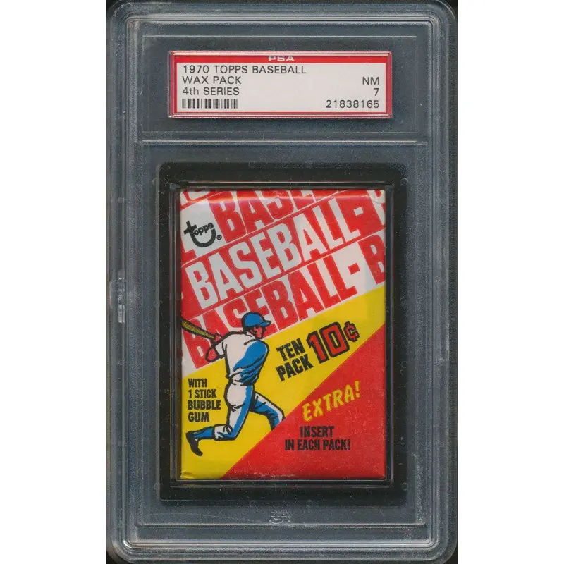 1970 Topps Baseball Unopened Series 4 Wax Pack PSA 7