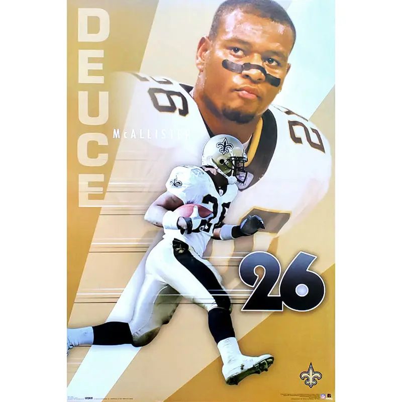 Deuce McAllister "Superstar" New Orleans Saints NFL Action Poster - Costacos 2003