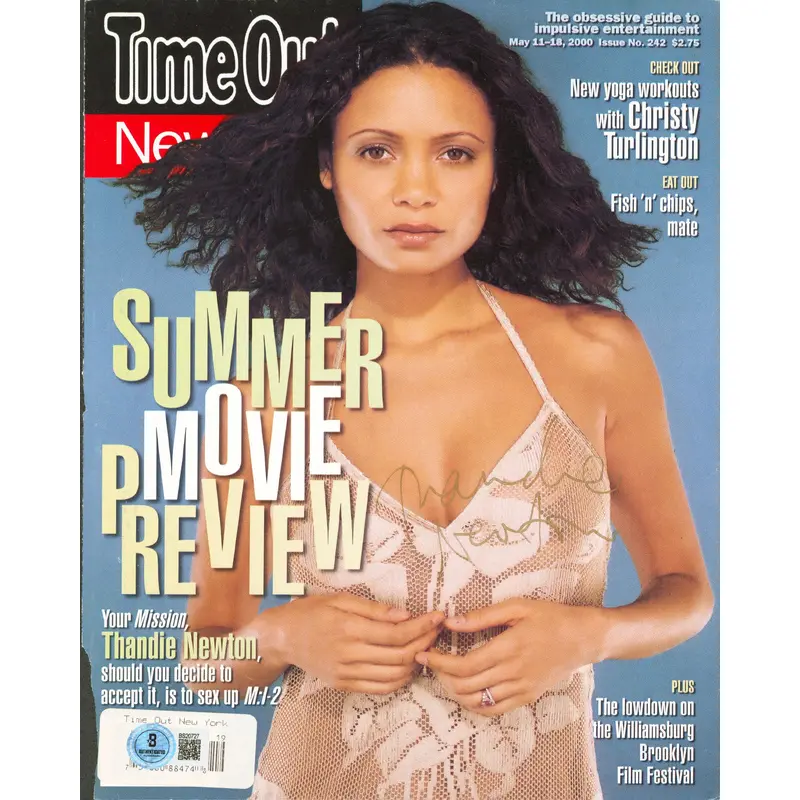 Thandie Newton Signed May 2000 Time Out New York Magazine Cover BAS #BS20727