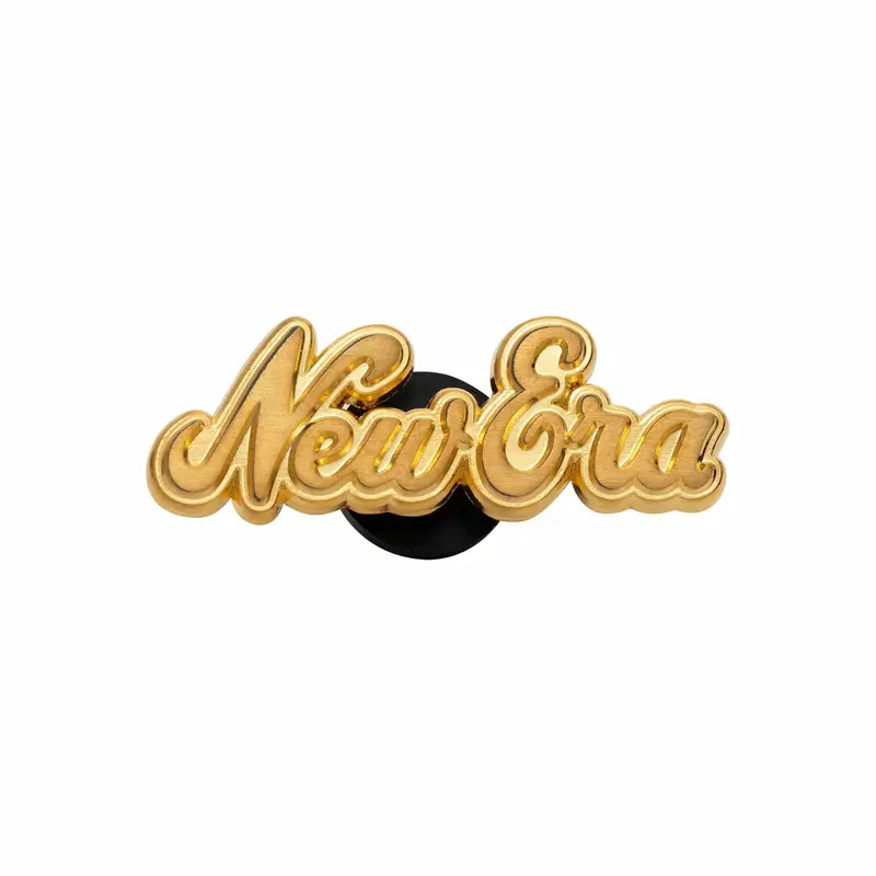 New Era Script Logo Gold Pin Badge