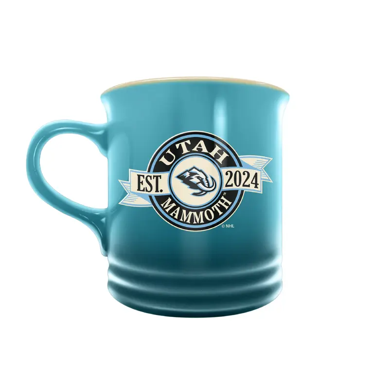 NHL Utah Mammoth 14 oz Stoneware Mug Banner Design