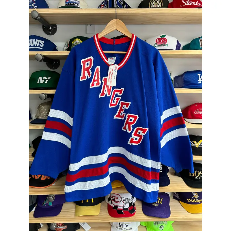 Vintage Deadstock NWT New York Rangers CCM Mesh Authentic Jersey 54