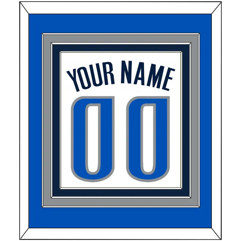 Dallas Name & Numbers - White Association - Triple Mat 3