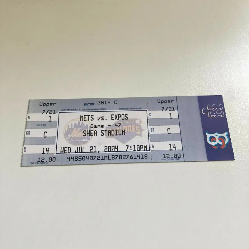 David Wright MLB Debut First Game Original Ticket July 21, 2004