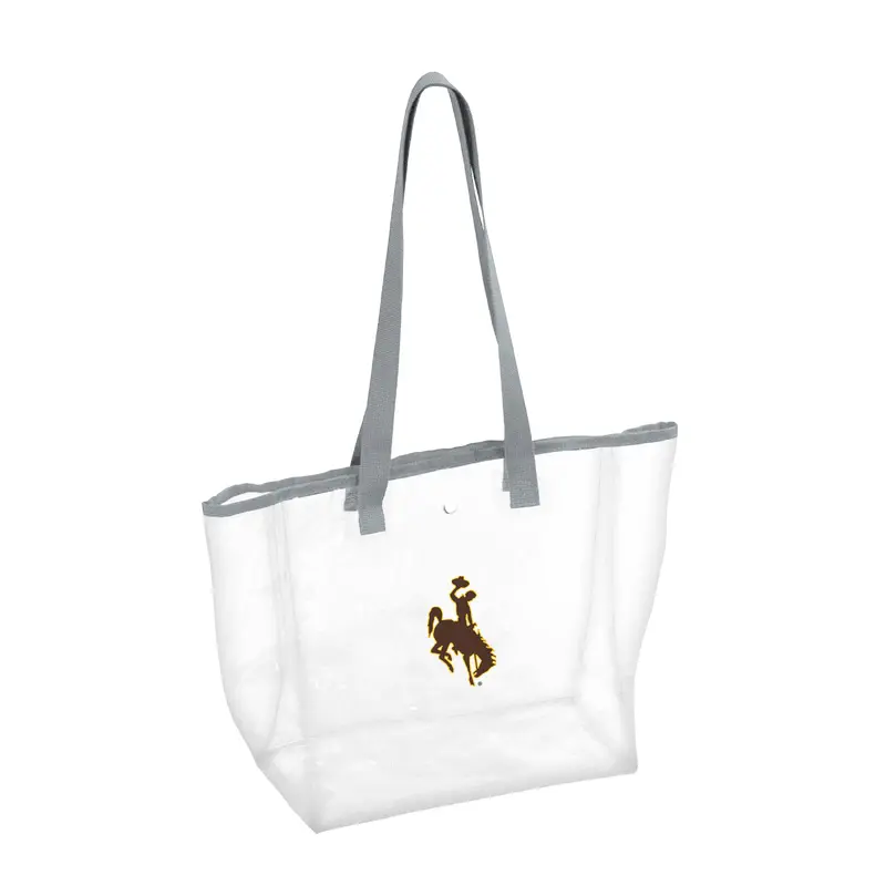 Wyoming Gray Trim Stadium Clear Bag