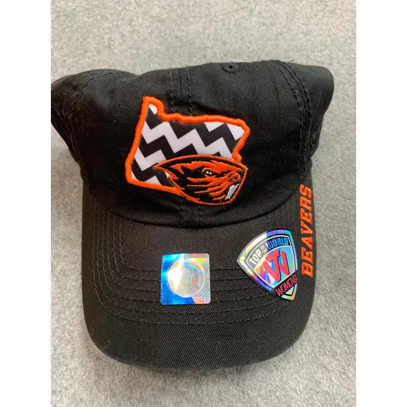 Ladies Black Oregon Beavers OSU Hat With State
