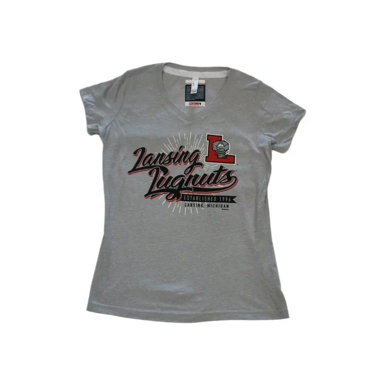 Lansing Lugnuts Ladies V-Neck T-shirt