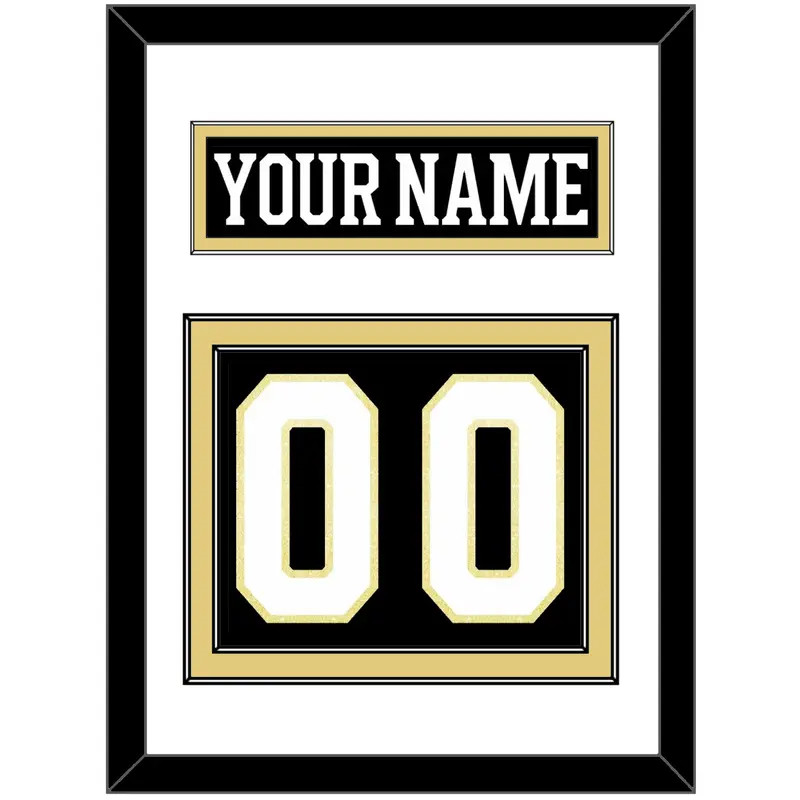 Boston Nameplate & Number (Back) - Centennial Home Black - Double Mat 1