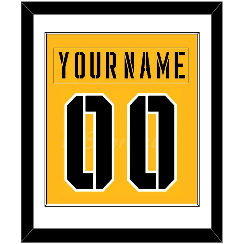 Pittsburgh Nameplate & Number (Back) Combined - 2017 Stadium Series Gold - Single Mat 1