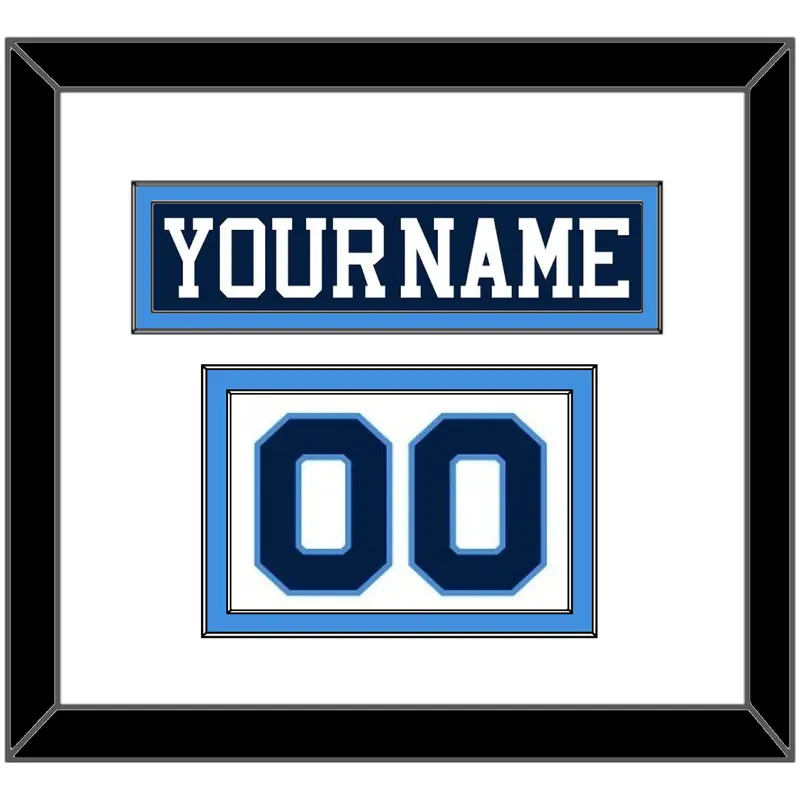 Pittsburgh Nameplate & Number (Shoulder) - Road Blue (1977-1980) - Double Mat 1