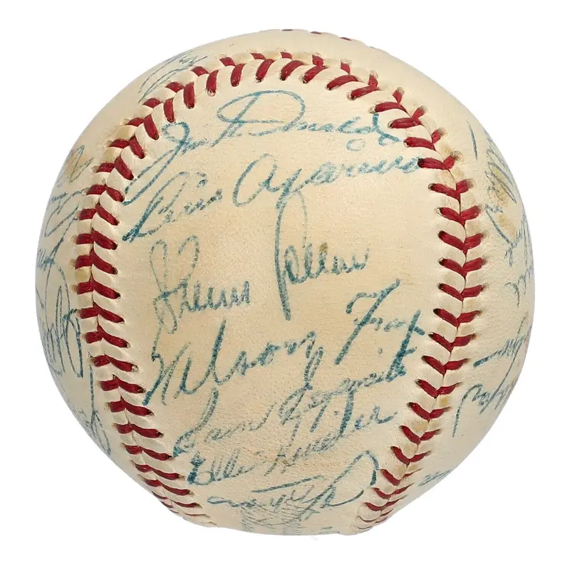 Nellie Fox 1956 Chicago White Sox Team Signed American League Baseball JSA COA