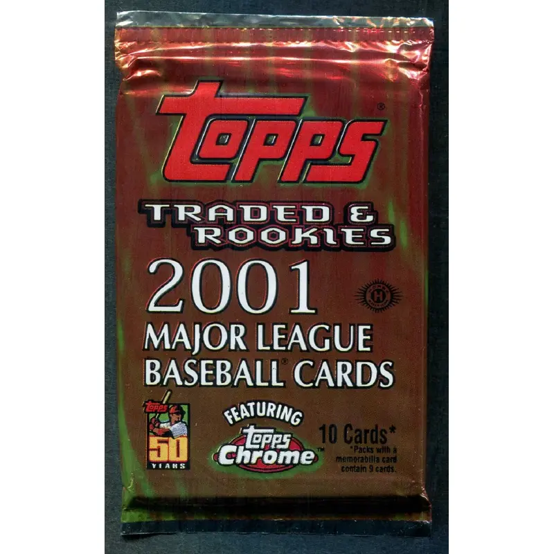 2001 Topps Baseball Unopened Traded and Rookies Pack (Hobby) (10)