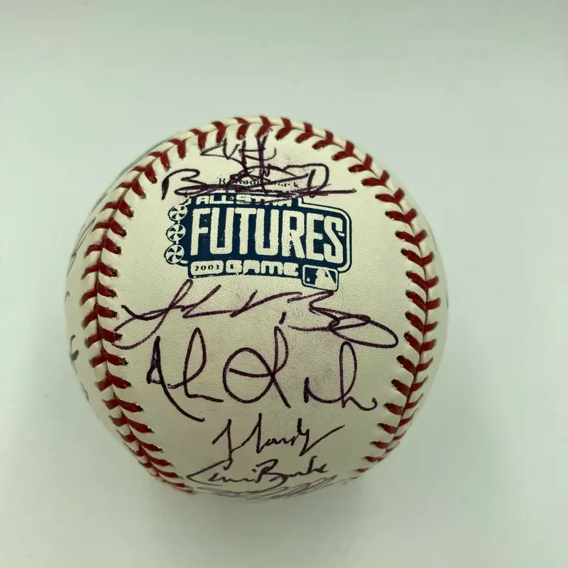 Joe Mauer Pre Rookie 2003 Futures All Star Game Team Signed Baseball MLB Holo