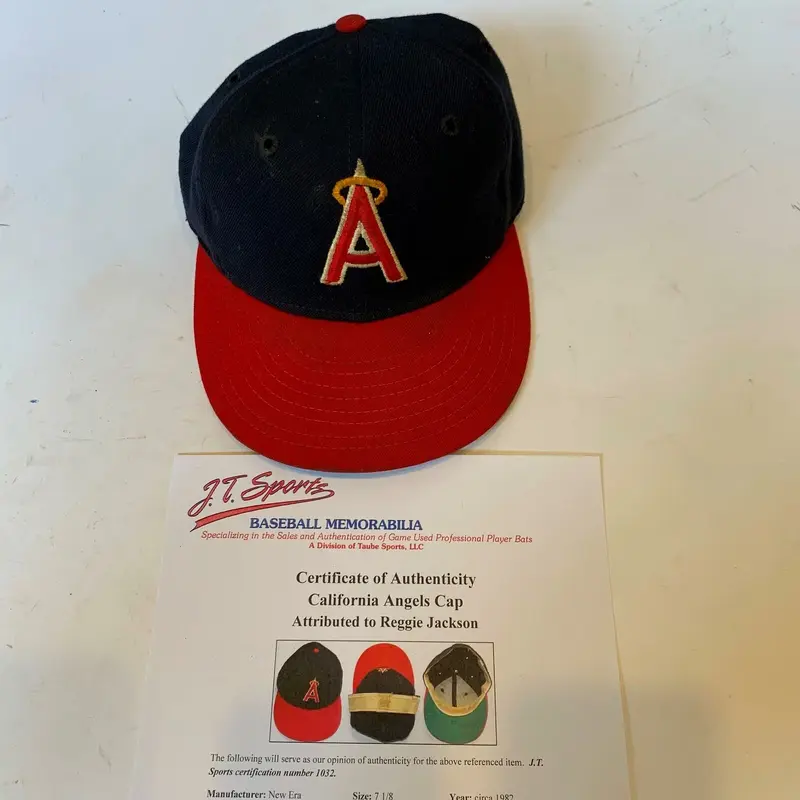 Reggie Jackson Game Used 1982 California Angels Game Used Hat Cap JT SPorts COA