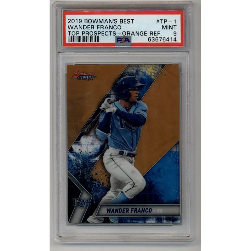 Wander Franco 2019 Bowman's Best Top Prospect Orange Refractor 01/25 PSA 9 Mint