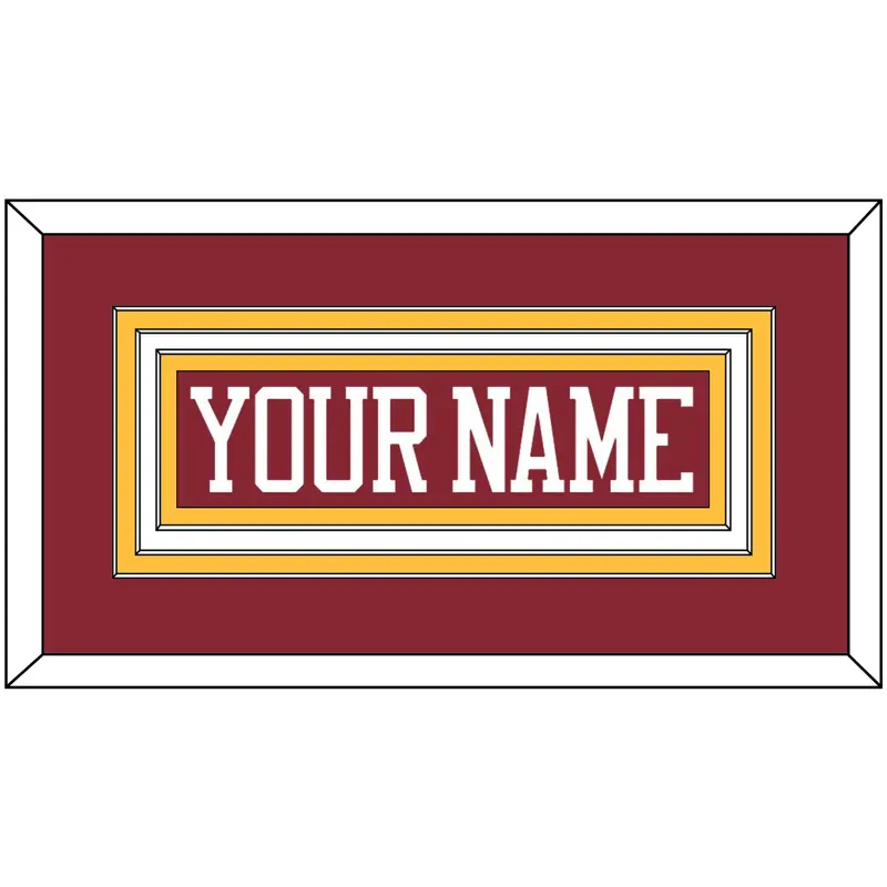 Minnesota Hockey Nameplate - Road Maroon - Triple Mat 1