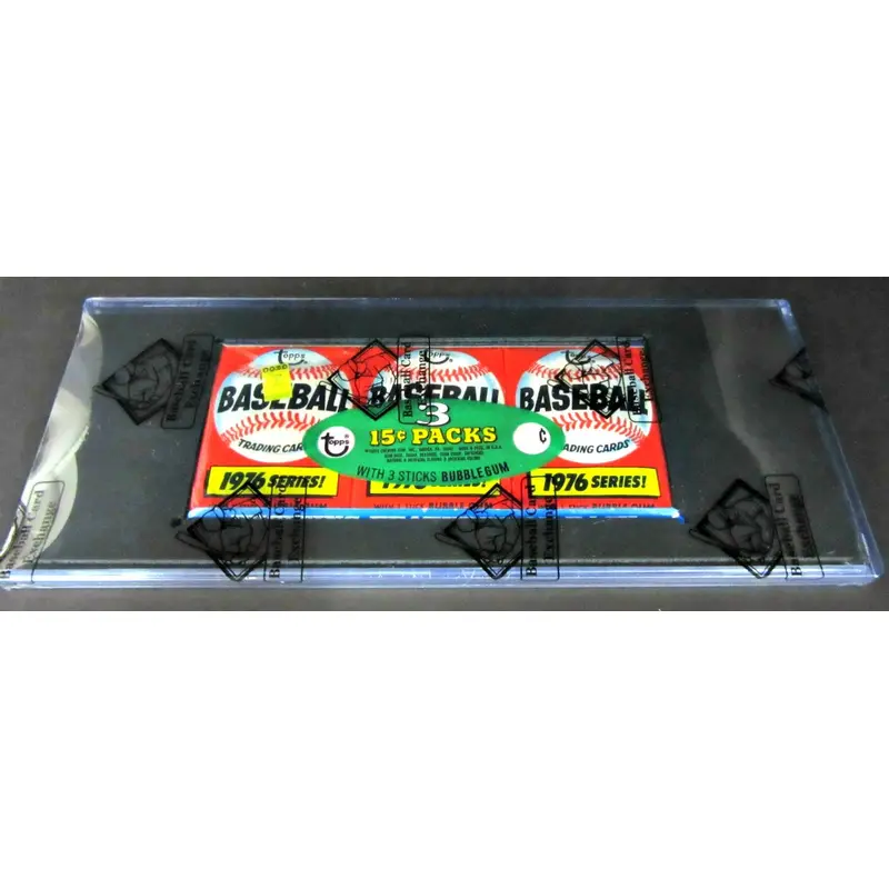 1976 Topps Baseball Unopened Wax Pack Tray (BBCE)