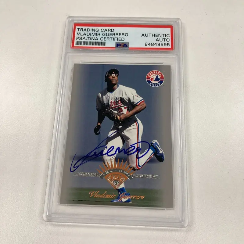 1997 Leaf Vladimir Guerrero Signed Autographed RC Rookie Card PSA DNA