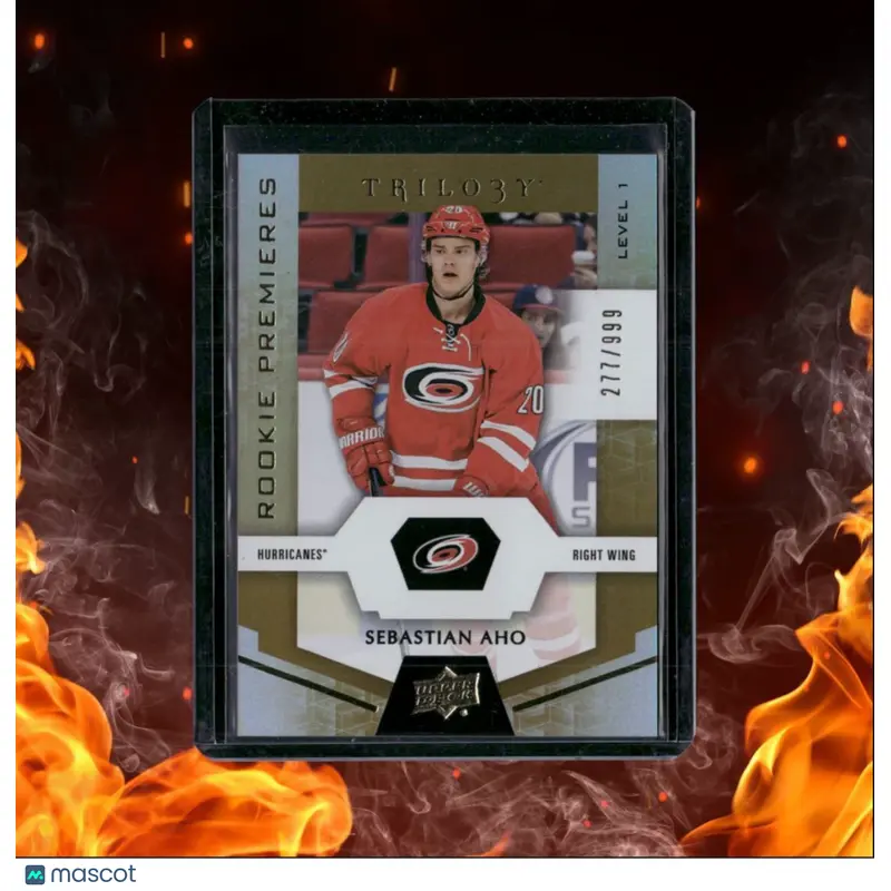 2016-17 Upper Deck Trilogy Sebastian Aho Premieres Level 1 Rookie 277/999 #59