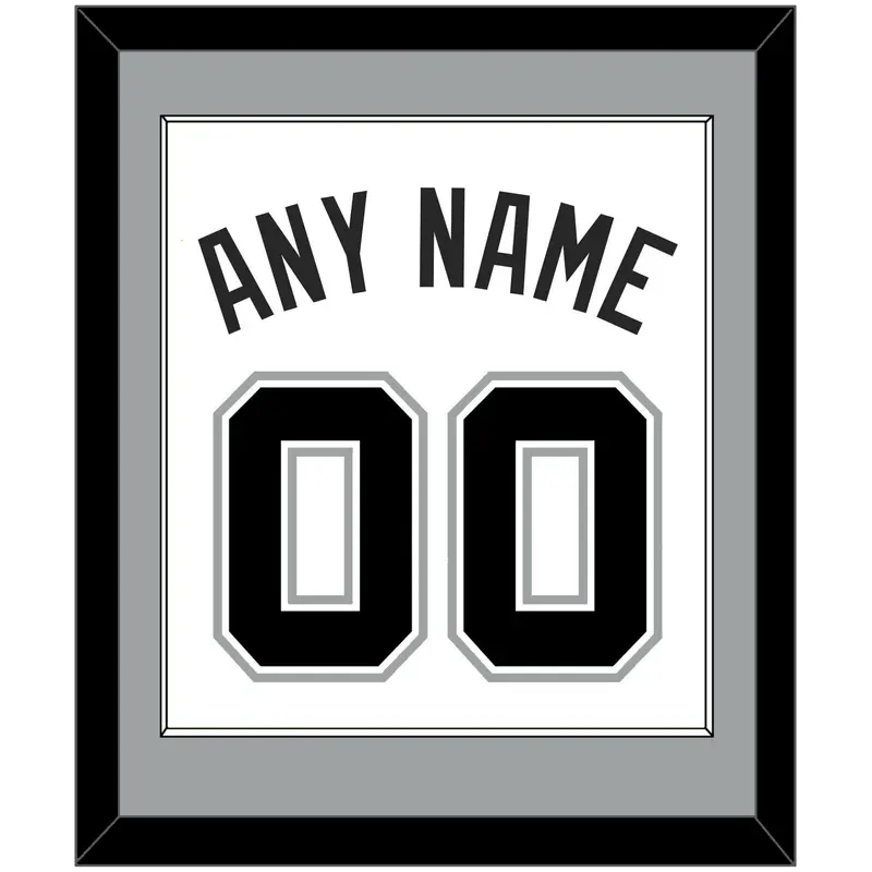 San Antonio Name & Number - Home White (2002-2017) - Single Mat 1