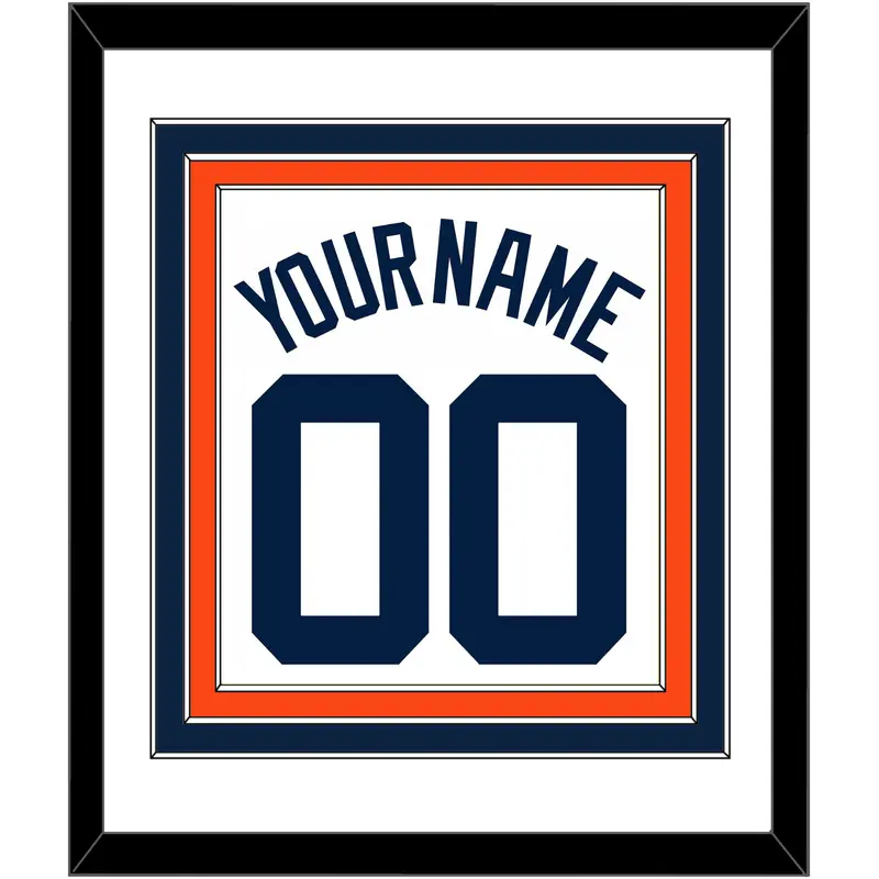 Detroit Name & Number - Home White (1972-2017) - Triple Mat 1