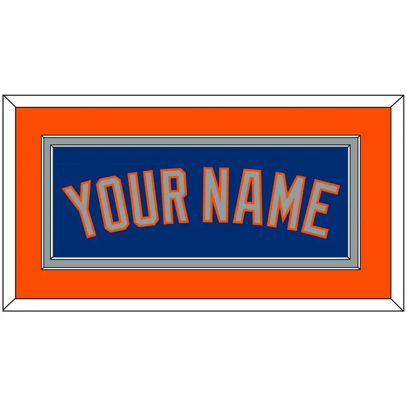 New York Name - Alternate Road Blue - Double Mat 3