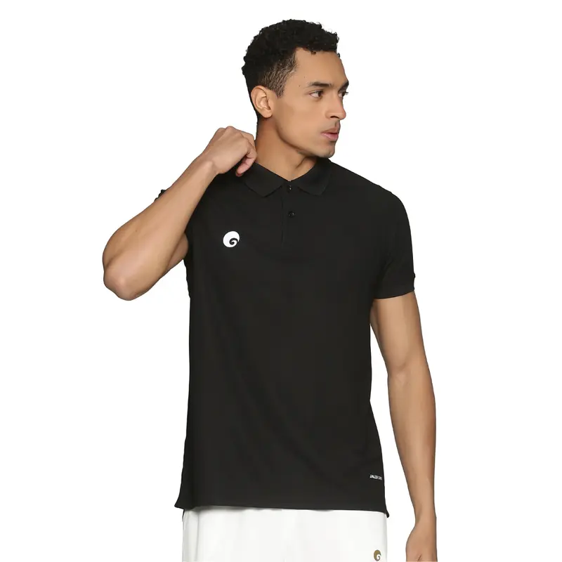 Kings Polo Men'S T-Shirt Black Omtex | Kibi Sports