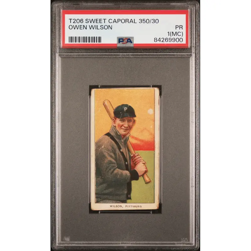Owen Wilson 1909-11 T206 Sweet Caporal 350/30 PSA 1 Poor MC