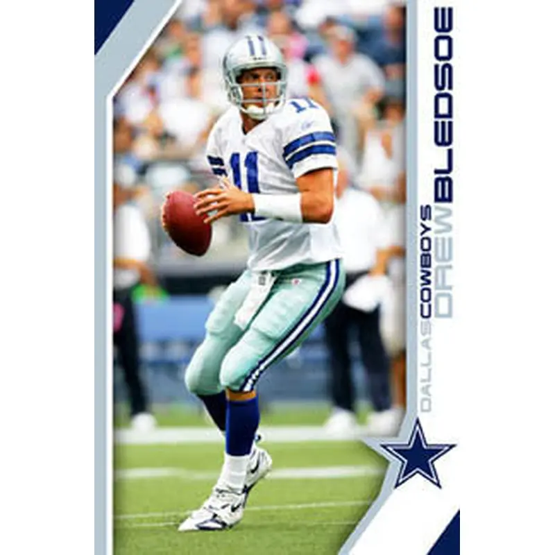 Drew Bledsoe "Lone Star Action" Dallas Cowboys Poster (2005) - Costacos Sports