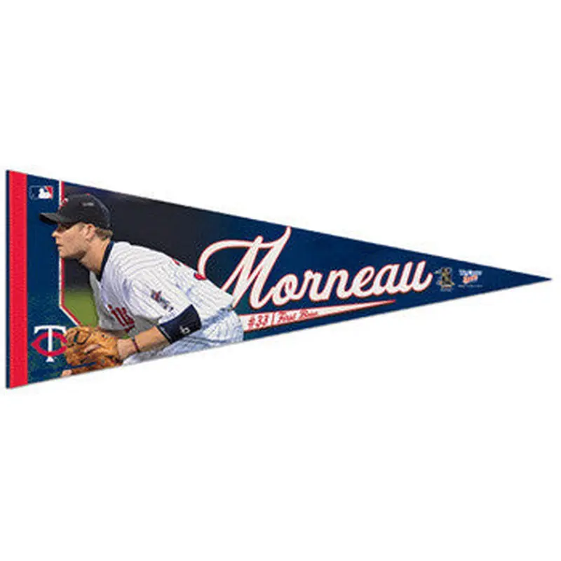Justin Morneau "Action" Premium Felt Collector's Pennant (LE /2010) - Wincraft